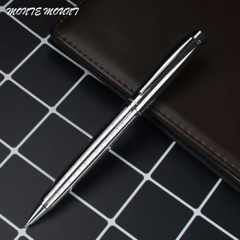 1pc/lot luxury Ballpoint Pen Full Silver Pens Canetas School Supplies Material Escolar Luxury Metal Rollerball Pen 14cm
1pc/lot luxury Ballpoint Pen Full Silver Pens Canetas School Supplies Material Escolar Luxury Metal Rollerball Pen 14cm