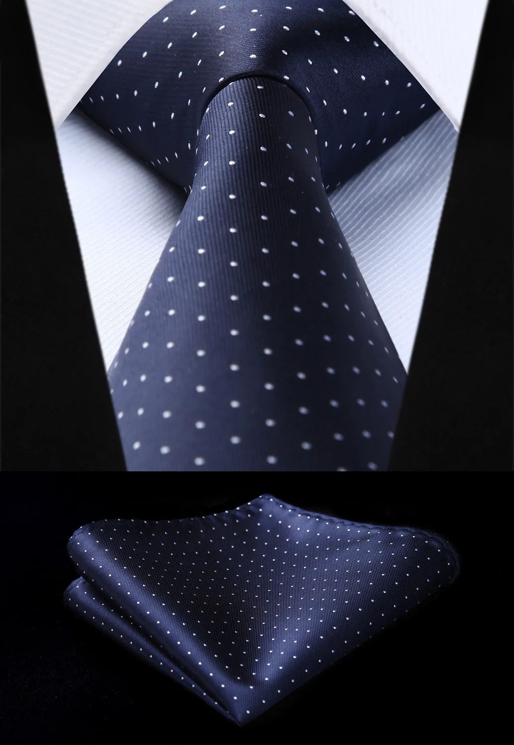 TD606V8S Navy Blue White Polka Dot 3.4" Silk Tie Party Wedding Handkerchief Set Woven Classic Men Tie Necktie
TD606V8S Navy Blue White Polka Dot 3.4" Silk Tie Party Wedding Handkerchief Set Woven Classic Men Tie Necktie