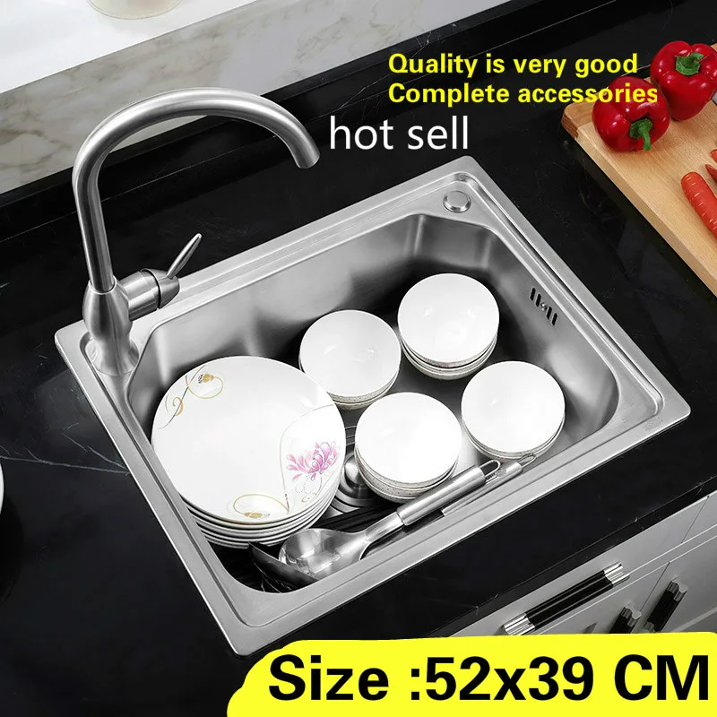 Free shipping Apartment small luxury kitchen single trough sink high quality 304 stainless steel hot sell 52x39 CM 
Free shipping Apartment small luxury kitchen single trough sink high quality 304 stainless steel hot sell 52x39 CM