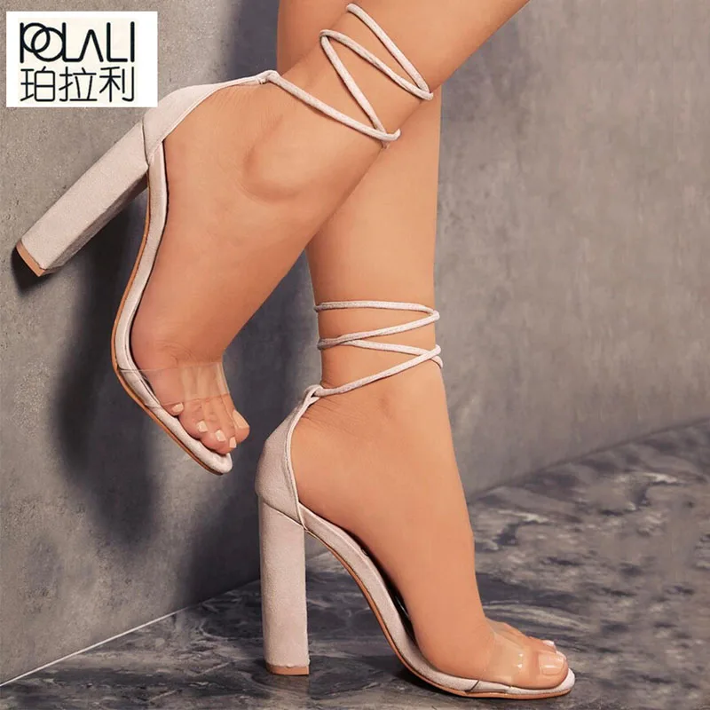 POLALI/обувь Женская летняя обувь Модные танцевальные босоножки на высоком каблуке