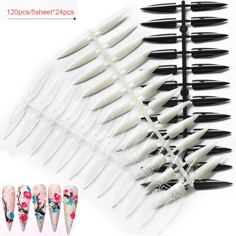 120pcs Salon False Nail Natural Clear Black Fan Finger Half Card Nail Art Display Practice Acrylic UV Gel Polish Manicure Tools
120pcs Salon False Nail Natural Clear Black Fan Finger Half Card Nail Art Display Practice Acrylic UV Gel Polish Manicure Tools