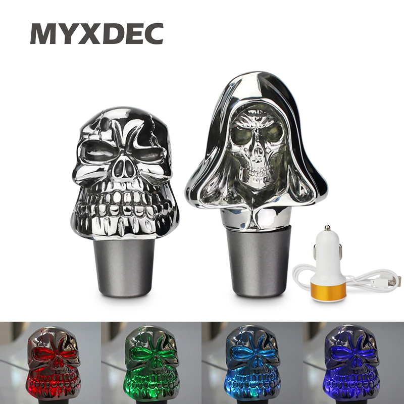 Universal Skull Mirror Gear Shift Knob Colorful Changing Crystal Vehicle Car LED Light Automatic Speed Manual Shifter Stick
Universal Skull Mirror Gear Shift Knob Colorful Changing Crystal Vehicle Car LED Light Automatic Speed Manual Shifter Stick