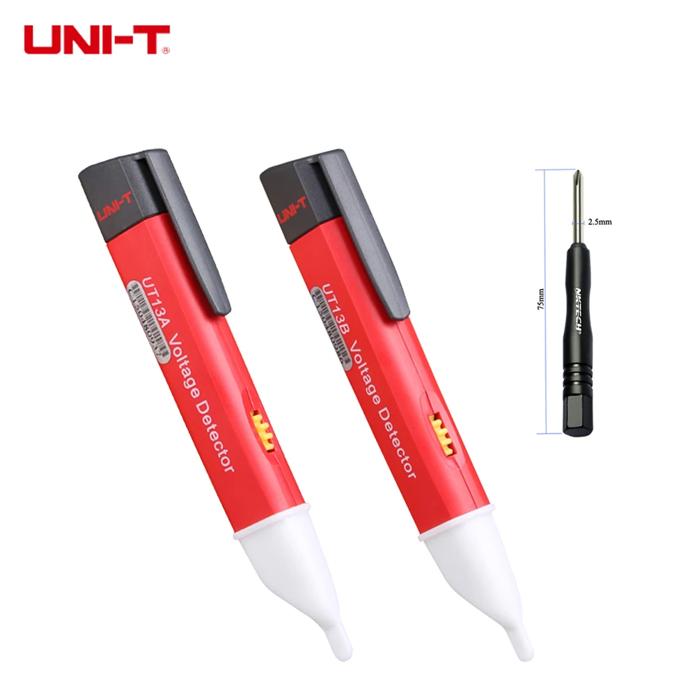 UNI-T Test Pen UT13A UT13B AC Voltage Detectors Adjustable Sensitivity Auto Sense 24V-600V LED Flash Beeper Indicator 50/60Hz
UNI-T Test Pen UT13A UT13B AC Voltage Detectors Adjustable Sensitivity Auto Sense 24V-600V LED Flash Beeper Indicator 50/60Hz
