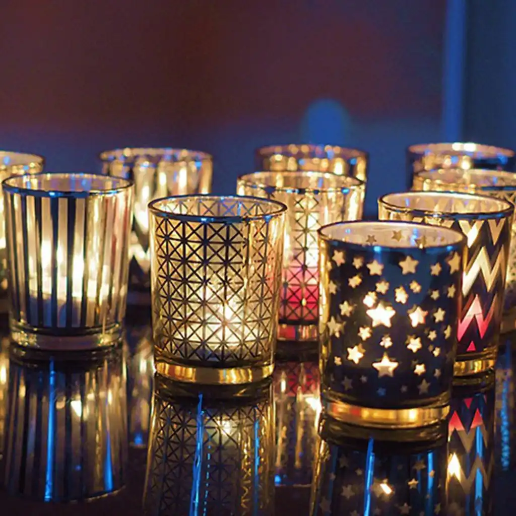Mercury Glass Votive Tealight Candle Holders For Weddings Parties