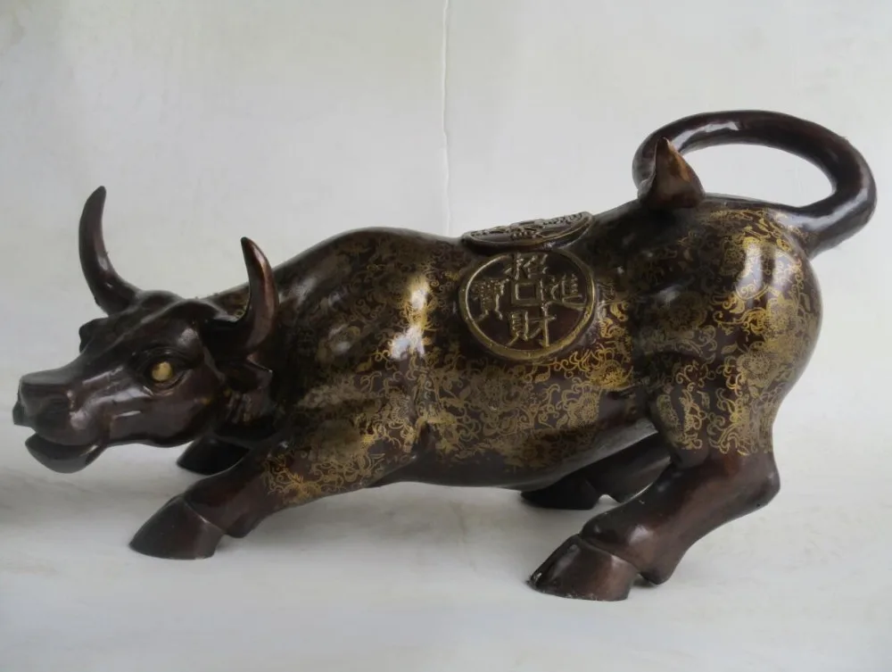 Wedding Decorations/Art Collection Chinese Copper Carved Big OX Statue/Long 16inches Home Decoration Bull Sculpture
Wedding Decorations/Art Collection Chinese Copper Carved Big OX Statue/Long 16inches Home Decoration Bull Sculpture