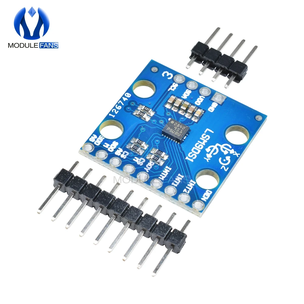 LSM9DS1 9-axis Sensor Module nine-axis IMU Accelerometer Gyroscope Magnetometer GY-LSM9DS1 I2C SPI For Arduino
LSM9DS1 9-axis Sensor Module nine-axis IMU Accelerometer Gyroscope Magnetometer GY-LSM9DS1 I2C SPI For Arduino