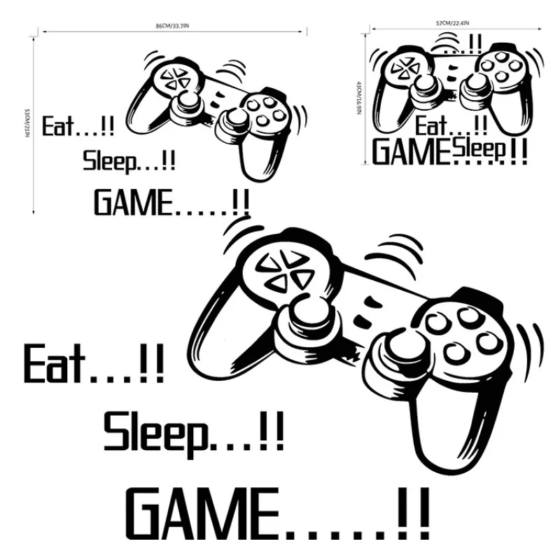 Eat Sleep Gamer Wall Sticker