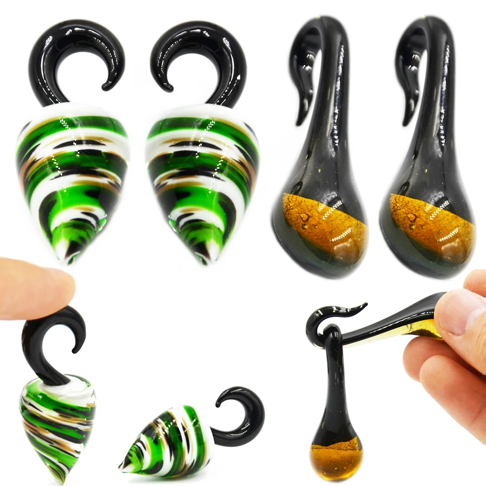 Showlove-1 Pair Pyrex Glass Dew Drop Water Swan Shape Ear Weight Ear Expander Plug Flesh Tunnel Ear Stretcher Piercing Jewelry
Showlove-1 Pair Pyrex Glass Dew Drop Water Swan Shape Ear Weight Ear Expander Plug Flesh Tunnel Ear Stretcher Piercing Jewelry
