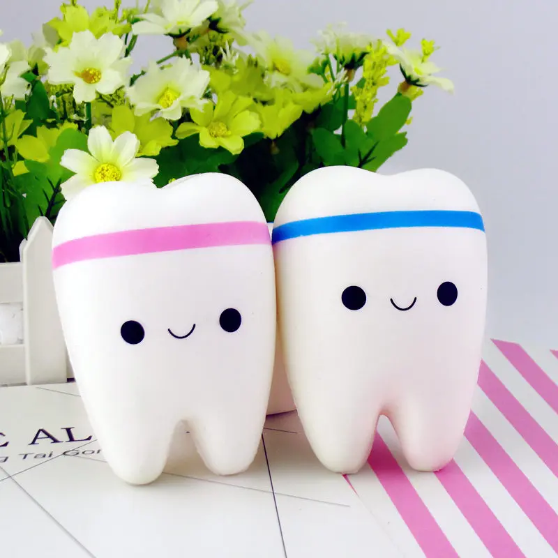 11cm Novelty Toy Squishy Tooth Slow Rising Kawaii Soft Squeeze Cute Cartoon tooth pendant Toys anti stress out random color
11cm Novelty Toy Squishy Tooth Slow Rising Kawaii Soft Squeeze Cute Cartoon tooth pendant Toys anti stress out random color