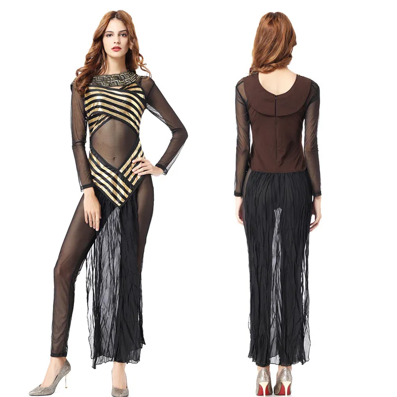 Adult Women Sexy Halloween Golden Egyptian Goddess Costume Exotic Cleopatra Cosplay Isis Clothing Fancy Temptation Mesh Outfit
Adult Women Sexy Halloween Golden Egyptian Goddess Costume Exotic Cleopatra Cosplay Isis Clothing Fancy Temptation Mesh Outfit