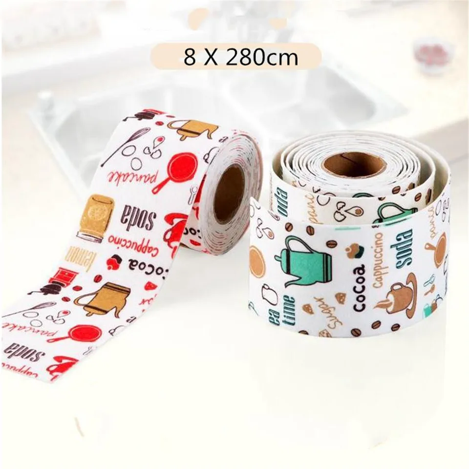 Self Adhesive Kitchen Ceramic Sticker Waterproof Anti-moisture PVC Sticker Bathroom Wall Corner Line Sink Stickers 8*280cm
Self Adhesive Kitchen Ceramic Sticker Waterproof Anti-moisture PVC Sticker Bathroom Wall Corner Line Sink Stickers 8*280cm