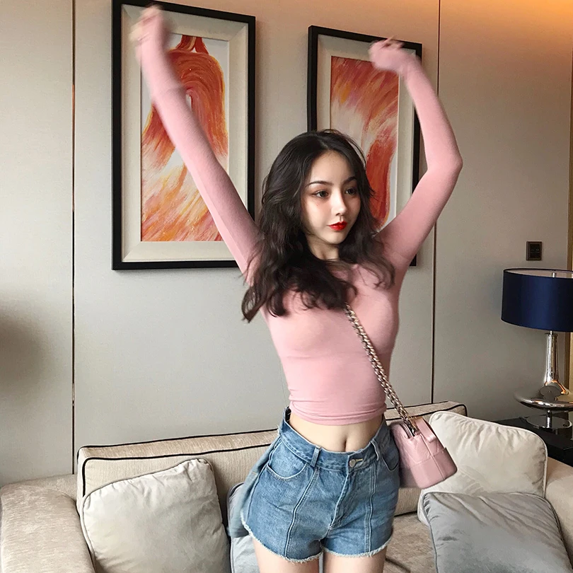 Sexy Vintage Chic Women's Clothing New Arrival Autumn Thin Knitting bandage O-neck long Sleeve Solid Pullovers crop top Sweaters
Sexy Vintage Chic Women's Clothing New Arrival Autumn Thin Knitting bandage O-neck long Sleeve Solid Pullovers crop top Sweaters