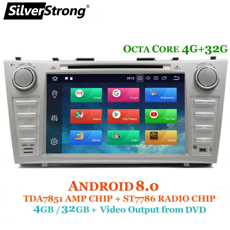 SilverStrong IPS Android8.0 OctaCore Car DVD DSP tape recorder For TOYOTA CAMRY AURION Car 2din Android Navigation Radio GPS
SilverStrong IPS Android8.0 OctaCore Car DVD DSP tape recorder For TOYOTA CAMRY AURION Car 2din Android Navigation Radio GPS