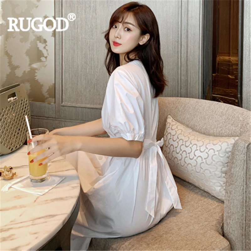 RUGOD Women solid white long dress v-neck lantern sleeve a-line empire slim vintage tie shirt dress new summer elegant fashion
RUGOD Women solid white long dress v-neck lantern sleeve a-line empire slim vintage tie shirt dress new summer elegant fashion