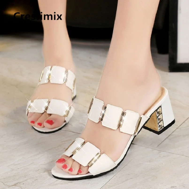 Cresfimix sandalias de mujer women fashion 6cm high heel slip on sandals lady sexy party white sandals summer cute sandals a2341
Cresfimix sandalias de mujer women fashion 6cm high heel slip on sandals lady sexy party white sandals summer cute sandals a2341