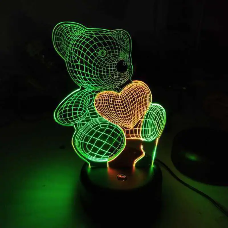 colorful Lovely 7 color change Desk Lamp Embrace Love Bear 3d Visual Night Light Creative Table Lamp For Bedroom
colorful Lovely 7 color change Desk Lamp Embrace Love Bear 3d Visual Night Light Creative Table Lamp For Bedroom