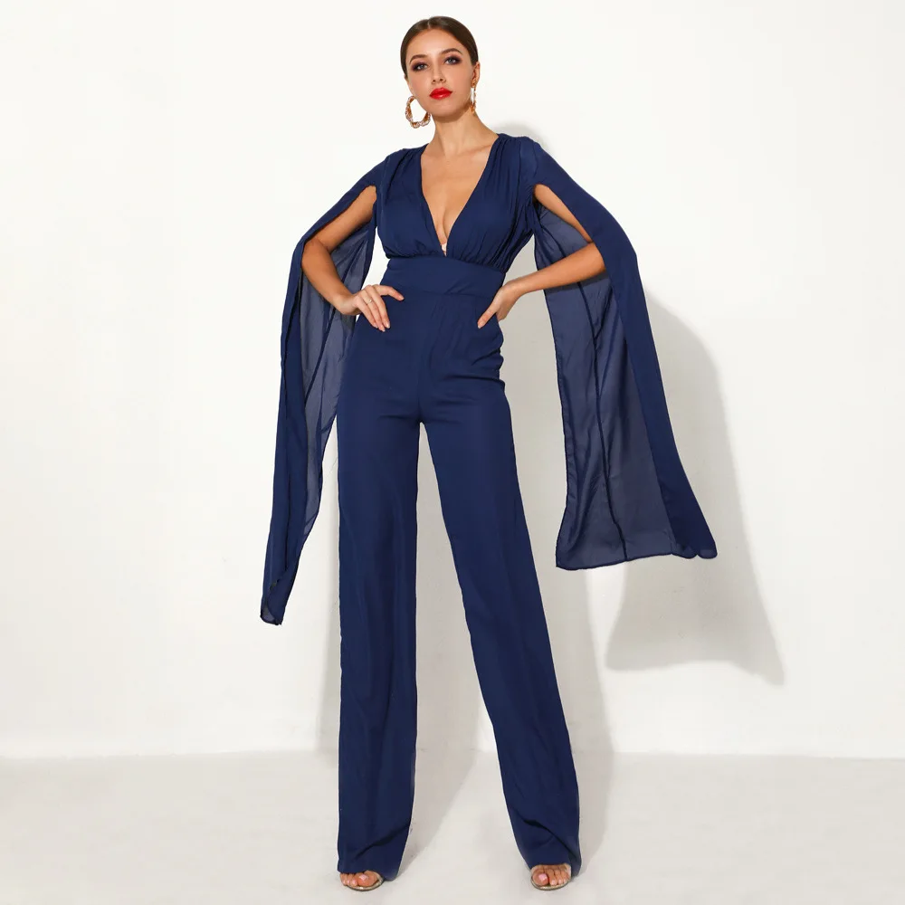 2 Colors Chiffon Jumpsuit Sexy Celebrity Fashion Night Club Party Night Club Women Jumpsuit Elegant
2 Colors Chiffon Jumpsuit Sexy Celebrity Fashion Night Club Party Night Club Women Jumpsuit Elegant