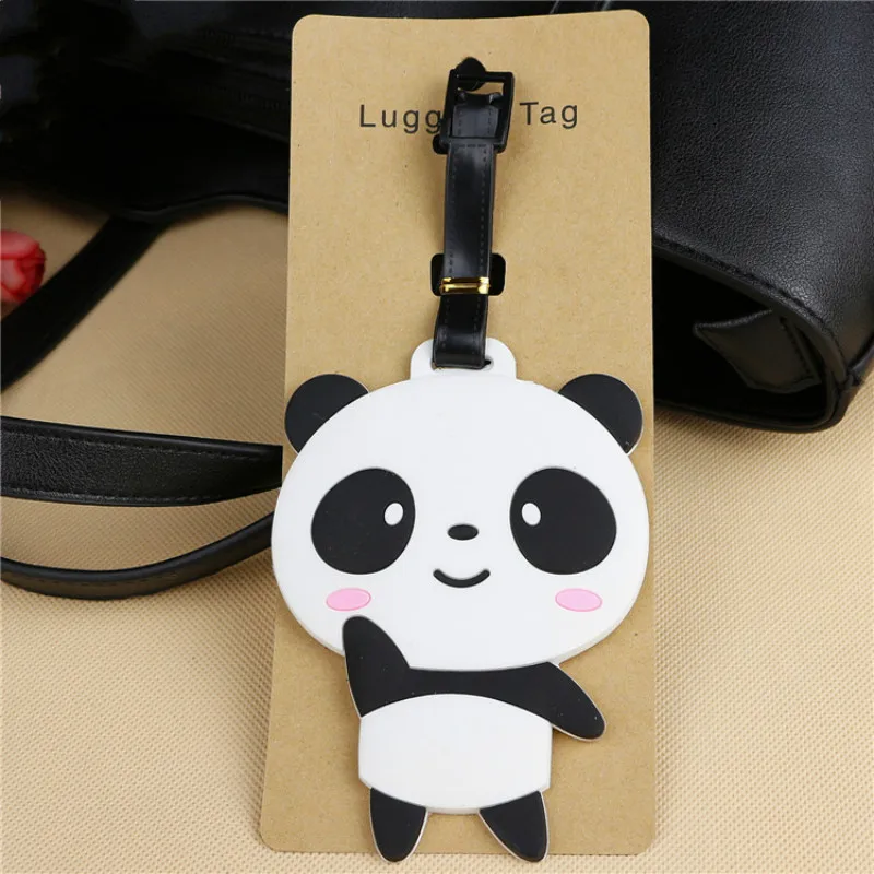 Cartoon Cute Panda Luggage Tags Travel Accessories Address Holder Baggage Label Silicone Suitcase Tag
Cartoon Cute Panda Luggage Tags Travel Accessories Address Holder Baggage Label Silicone Suitcase Tag