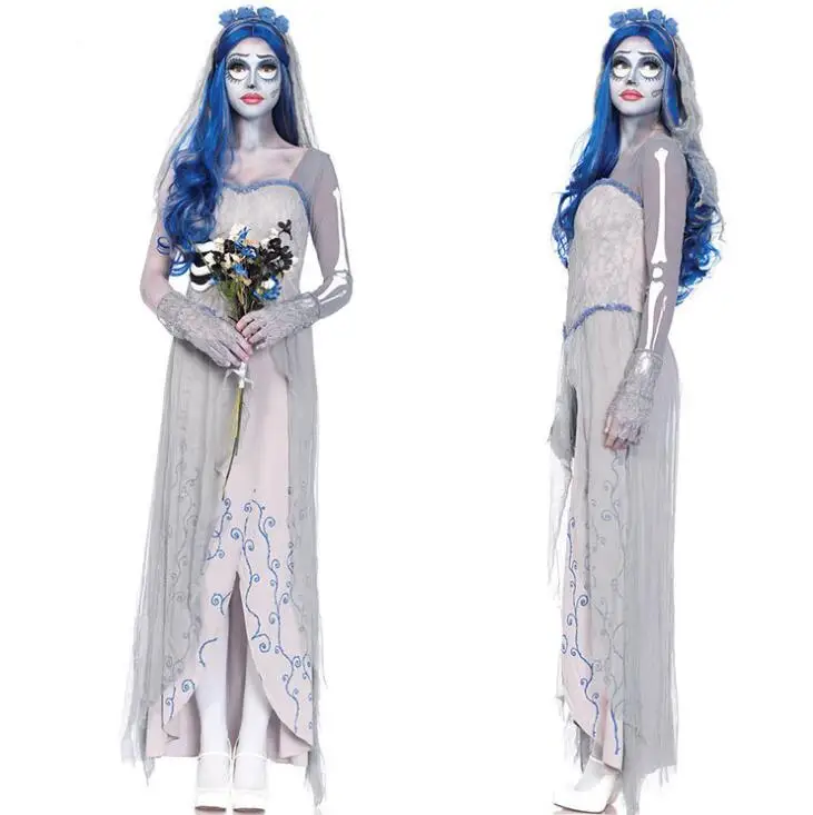 New Scary Costume White Corpse Bride Ghost Bloody Cospaly Costume Dress For Haloween Masquerade Party
New Scary Costume White Corpse Bride Ghost Bloody Cospaly Costume Dress For Haloween Masquerade Party