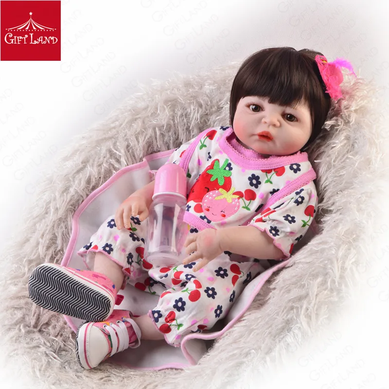 57cm Reborn Baby Doll Full Silicone Bebe Reborn Lifelike Toy Newborn Princess in pink Victoria Bonecas For Little Girls Latest
57cm Reborn Baby Doll Full Silicone Bebe Reborn Lifelike Toy Newborn Princess in pink Victoria Bonecas For Little Girls Latest