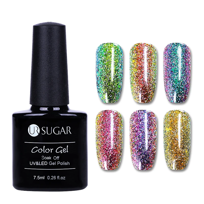 UR SUGAR 7.5ml Chameleon Holographic Gel Polish Soak Off UV LED Gel Varnish Starry Sparkle Glitter Nail Art Lacquer 
UR SUGAR 7.5ml Chameleon Holographic Gel Polish Soak Off UV LED Gel Varnish Starry Sparkle Glitter Nail Art Lacquer