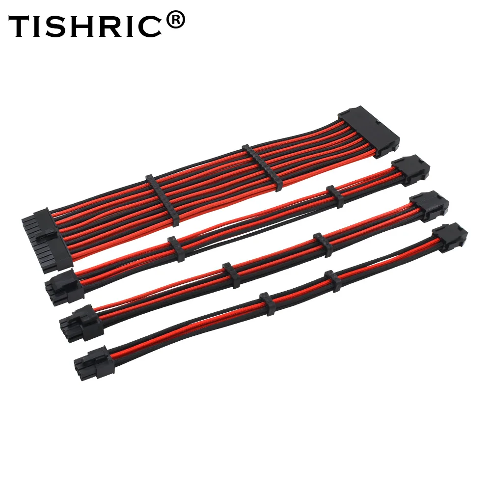 TISHRIC Basic Power Extension Cable Kit 4in1 ATX 24Pin EPS 4+4Pin PCI-E 6+2Pin PCI-E 6Pin Power Extension Cable 9 Colors
TISHRIC Basic Power Extension Cable Kit 4in1 ATX 24Pin EPS 4+4Pin PCI-E 6+2Pin PCI-E 6Pin Power Extension Cable 9 Colors