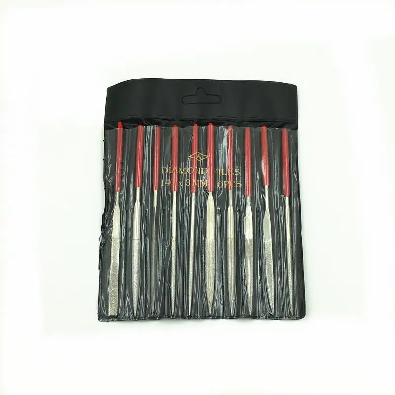 10 / pack. Diamond Files. Contain different shapes. Assorted rasp. Emery rasp. Repair shaping rasp. 3*140mm
10 / pack. Diamond Files. Contain different shapes. Assorted rasp. Emery rasp. Repair shaping rasp. 3*140mm