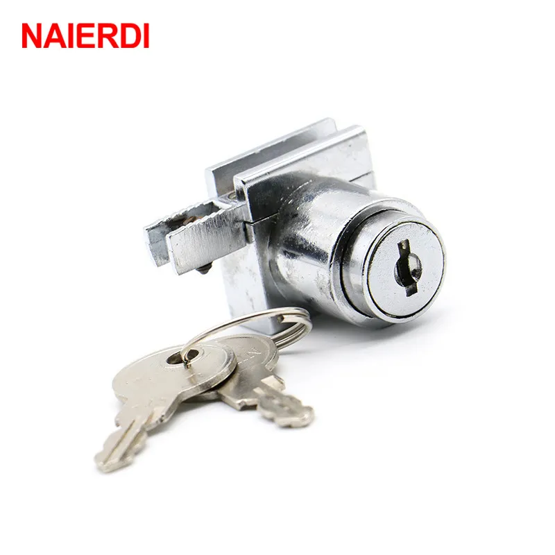 NAIERDI 308 H Glass Lock Zinc Alloy Showcase Sliding Glass Cabinet Door Locks Furniture Hardware For 5-8mm Toughened Glass
NAIERDI 308 H Glass Lock Zinc Alloy Showcase Sliding Glass Cabinet Door Locks Furniture Hardware For 5-8mm Toughened Glass