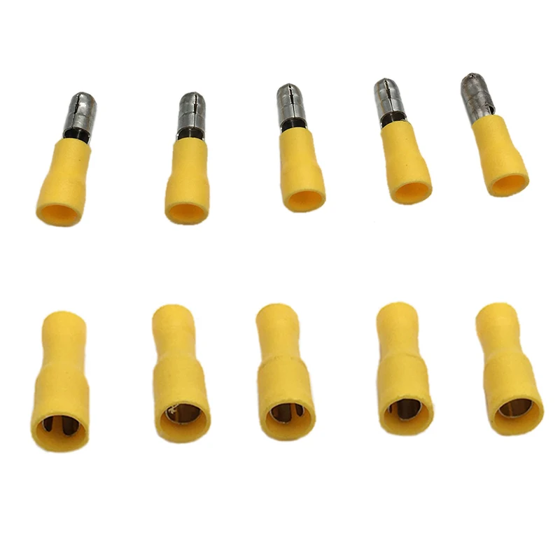 Mayitr 100pcs Female and Male Insulated Electric Connector Crimp Bullet Terminal for Audio Wiring
Mayitr 100pcs Female and Male Insulated Electric Connector Crimp Bullet Terminal for Audio Wiring