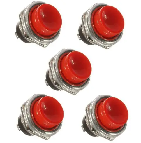 5Pcs New Momentary Push Button Switch Red Colour 3A 125V OFF-ON Horn Plastic SPST Half Price
5Pcs New Momentary Push Button Switch Red Colour 3A 125V OFF-ON Horn Plastic SPST Half Price