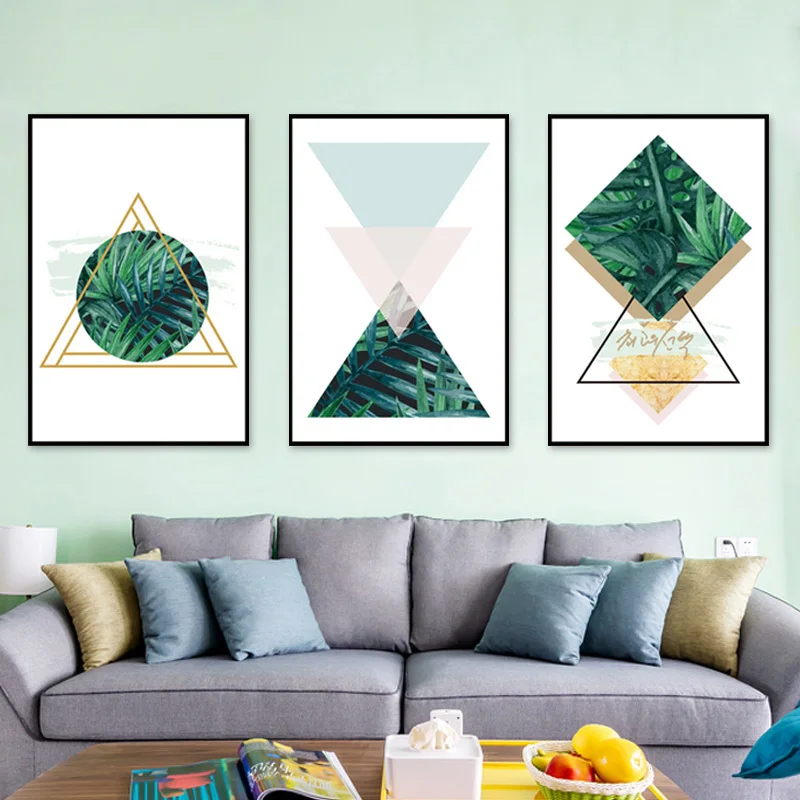 SURE LIFE Modern Beautiful Refresh Green Leaves Abstract Geometry Canvas Paintings Wall Art Pictures Posters Living Room Decor
SURE LIFE Modern Beautiful Refresh Green Leaves Abstract Geometry Canvas Paintings Wall Art Pictures Posters Living Room Decor
