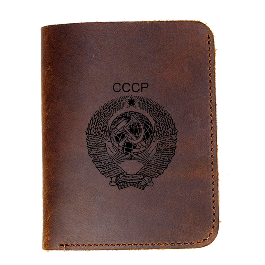 engrave inscription Genuine Leather Wallet Men Card Holders Engraved Soviet Union National emblem Purse Male CCCP Wallet
engrave inscription Genuine Leather Wallet Men Card Holders Engraved Soviet Union National emblem Purse Male CCCP Wallet