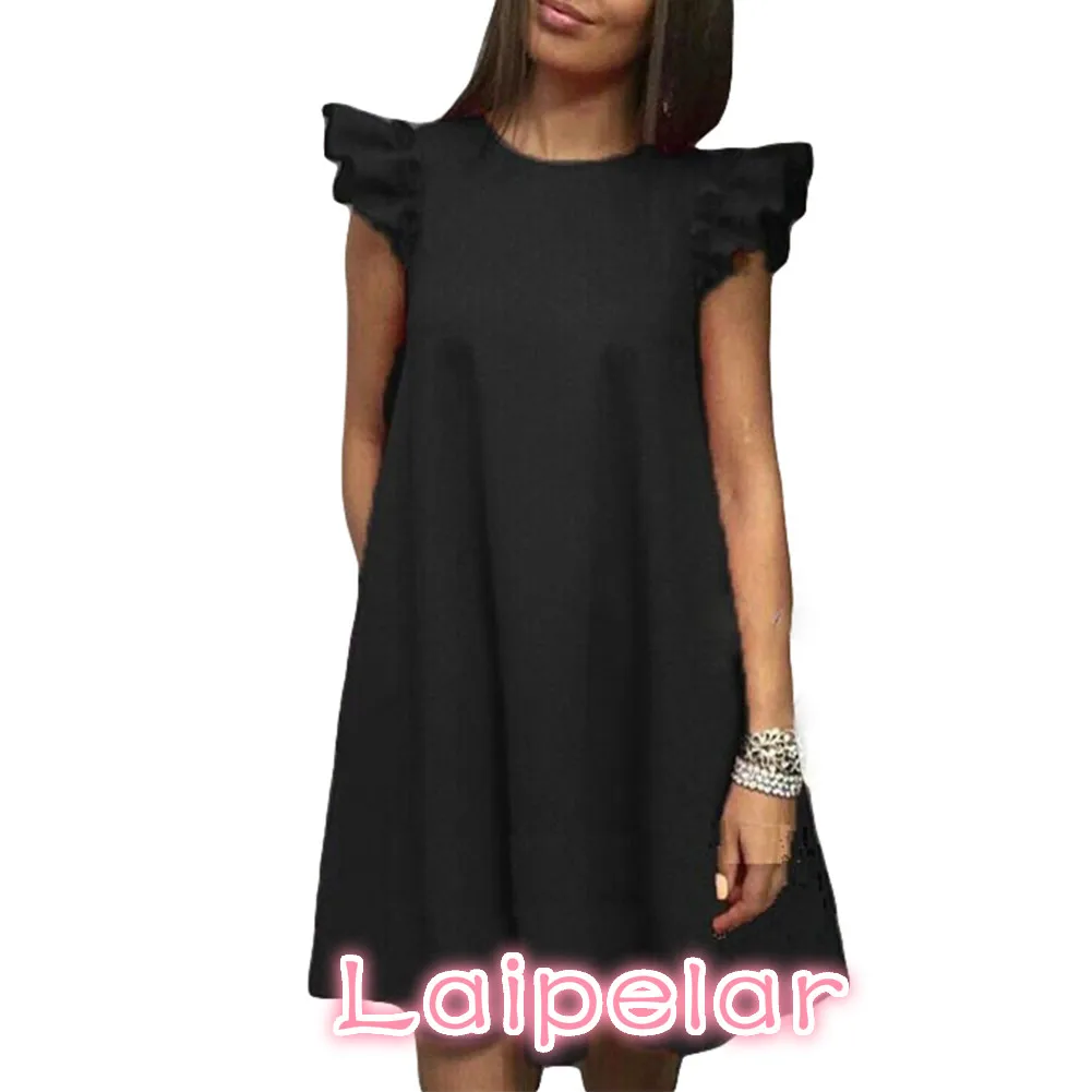 Women Summer Dress Spring Lotus Leaf Sleeve Loose Dress Fashion Casual O Neck Red White Black Dresses For Women Vestidos
Women Summer Dress Spring Lotus Leaf Sleeve Loose Dress Fashion Casual O Neck Red White Black Dresses For Women Vestidos
