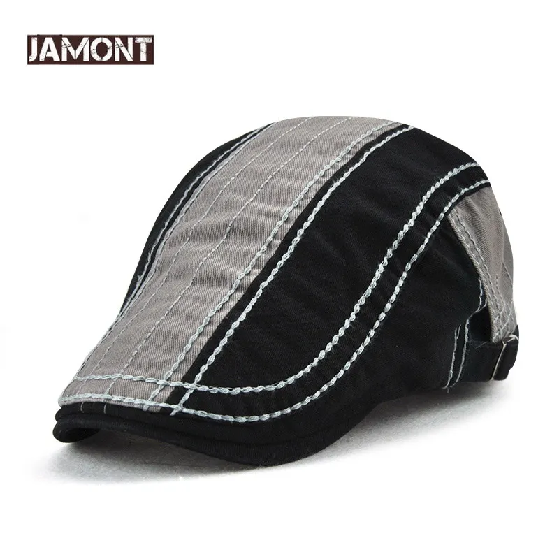Фото JAMONT 2018 New hat men's beret Mens Womens Peaked Caps Ivy Cap Golf Driving Sun Flat Cabbie Newsboy Hat Unisex Hats | Аксессуары