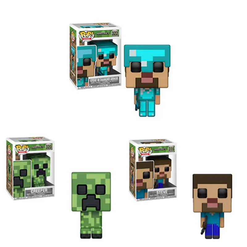 Funko POP Minecraft-CREEPER,STEVE,STEVE IN DIAMOND ARMOR Action Figure Boy toys for children Christmas Gift
Funko POP Minecraft-CREEPER,STEVE,STEVE IN DIAMOND ARMOR Action Figure Boy toys for children Christmas Gift