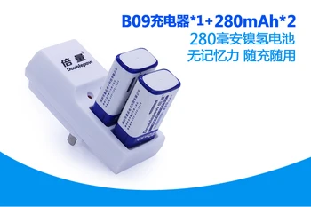 2PCS 9v 6f22 Rechargeable Battery 280mah Microphone Multimeter batteries+ 1PCS 9 v Battery Charger
2PCS 9v 6f22 Rechargeable Battery 280mah Microphone Multimeter batteries+ 1PCS 9 v Battery Charger