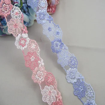 20 Yards/lot Embroidered Mesh Floral Lace Trim Fabric Purple/Red for clothing sewing DIY-SC
20 Yards/lot Embroidered Mesh Floral Lace Trim Fabric Purple/Red for clothing sewing DIY-SC