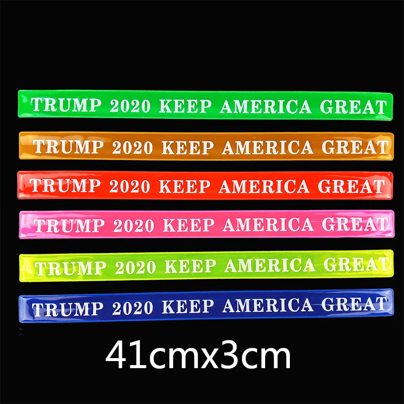 US Re-Election Trump for president 2020 MAGA Make America Great Keep America Great Reflective slap bands armbands bracelets
US Re-Election Trump for president 2020 MAGA Make America Great Keep America Great Reflective slap bands armbands bracelets