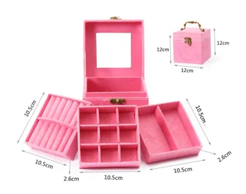 Faux Suede Makeup Organizer Three-story Removable Makeup Box European Style Makeup Box Portable Cosmetic Organizer with a Mirror
Faux Suede Makeup Organizer Three-story Removable Makeup Box European Style Makeup Box Portable Cosmetic Organizer with a Mirror