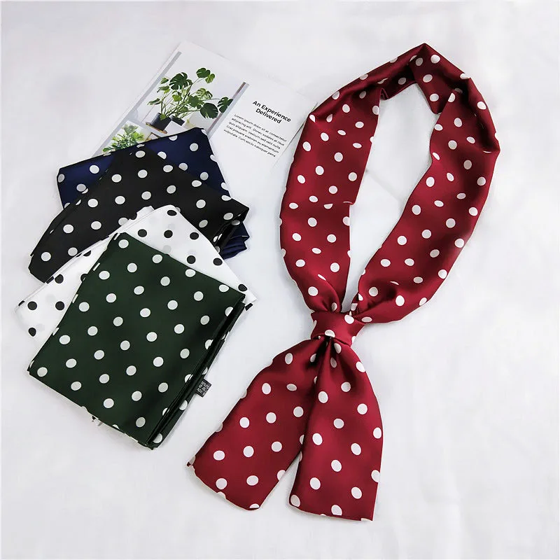 Polka Dot Long Small Silk Scarf Female Spring Autumn Double-Sided Dual-Use Versatile Summer Little Scarves Professional Scarf
Polka Dot Long Small Silk Scarf Female Spring Autumn Double-Sided Dual-Use Versatile Summer Little Scarves Professional Scarf