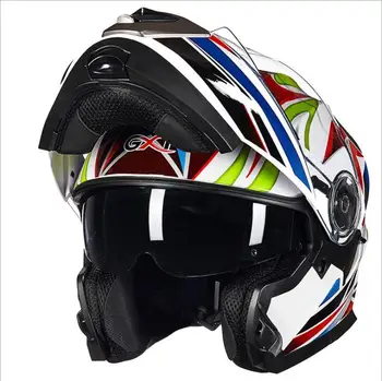 GXT helmet motorcycle helmet open face helmet double lens personality locomotive anti-fog full face helmet
GXT helmet motorcycle helmet open face helmet double lens personality locomotive anti-fog full face helmet