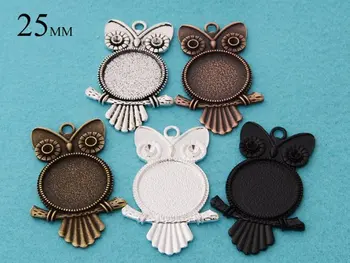 25 pcs - Owl Pendant Tray 25mm, 25mm Owl Pendant Setting, Round Cabcohon Setting Tray, Pendant Blankstheof
25 pcs - Owl Pendant Tray 25mm, 25mm Owl Pendant Setting, Round Cabcohon Setting Tray, Pendant Blankstheof