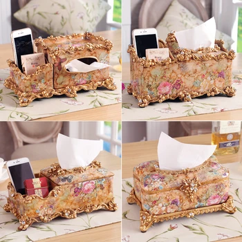 Retro European luxury box napkin box multi-function box Home Furnishing living room table decoration
Retro European luxury box napkin box multi-function box Home Furnishing living room table decoration