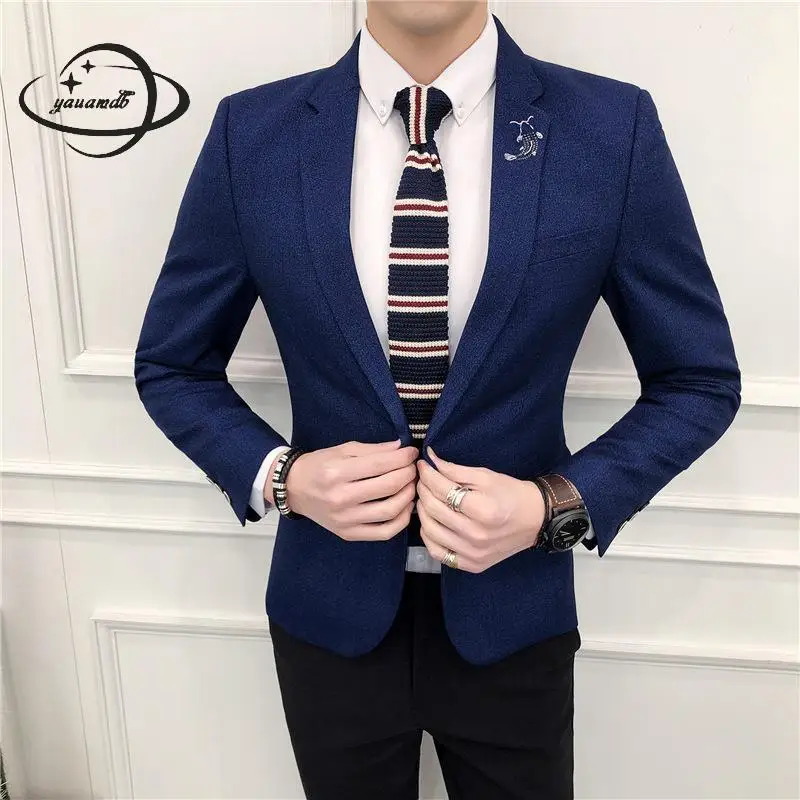 YAUAMDB men blazers 2018 spring autumn size M-3XL male suit jackets pockets clothing single button fashion man clothes y171
YAUAMDB men blazers 2018 spring autumn size M-3XL male suit jackets pockets clothing single button fashion man clothes y171