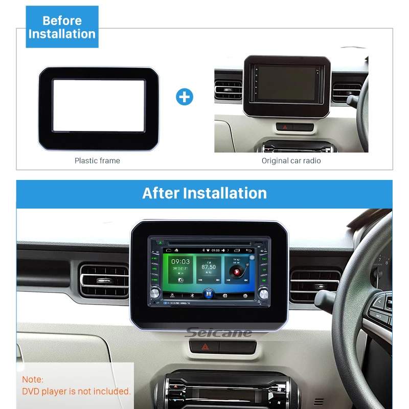 Seicane 2Din Car Stereo Radio Fascia Indash Panel Mount Kit Cover Trim No Gap Frame For 2017 2018 SUZUKI IGNIS
Seicane 2Din Car Stereo Radio Fascia Indash Panel Mount Kit Cover Trim No Gap Frame For 2017 2018 SUZUKI IGNIS