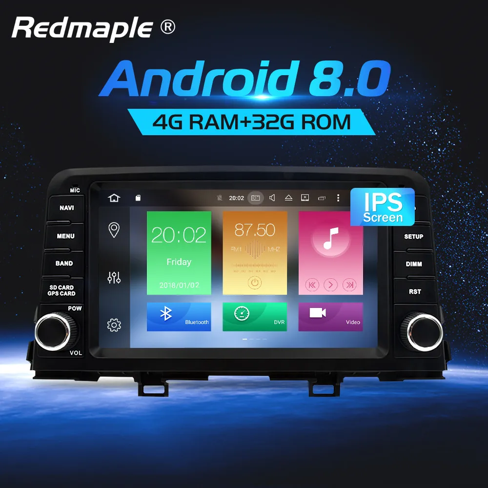 8" 4G RAM Android 8.0 Car Radio GPS Navigation Multimedia Player Stereo For KIA PICANTO MORNING 2017 Auto Audio Headunit
8" 4G RAM Android 8.0 Car Radio GPS Navigation Multimedia Player Stereo For KIA PICANTO MORNING 2017 Auto Audio Headunit