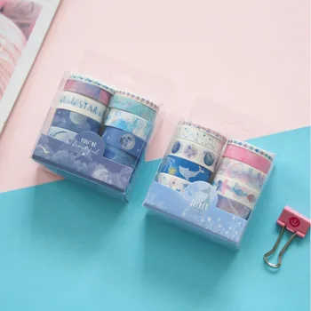 10 pcs/pack Big Fish Star Sea Washi Tape Set Adhesive Tape DIY Scrapbooking Sticker Label Masking
10 pcs/pack Big Fish Star Sea Washi Tape Set Adhesive Tape DIY Scrapbooking Sticker Label Masking
