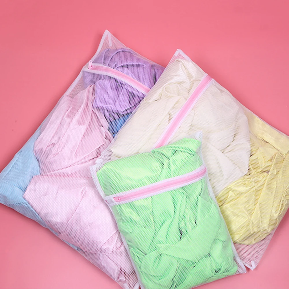 1 Pc Clothes Washing Machine Laundry Bra Aid Lingerie Mesh Net Wash Bag Pouch Basket Femme 3 Sizes