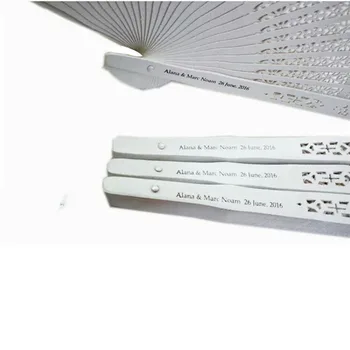 50pcs Sandalwood White Wedding Fan Favors Personalized Folding Hand Fan With Bride Groom Name & Date
50pcs Sandalwood White Wedding Fan Favors Personalized Folding Hand Fan With Bride Groom Name & Date