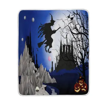 Halloween Night Witch Pumpkin Sugar Skull Blue Blanket Soft Warm Cozy Bed Couch Lightweight Polyester Microfiber Blanket
Halloween Night Witch Pumpkin Sugar Skull Blue Blanket Soft Warm Cozy Bed Couch Lightweight Polyester Microfiber Blanket
